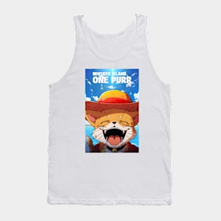 Cute Cat Anime Parody Tank Top